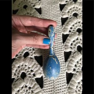 Vintage Darning Egg Turquoise Colored Gem